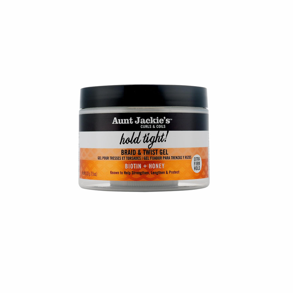 Aunt Jackie's Hold Tight Gel bottle for strong braid and twist hold