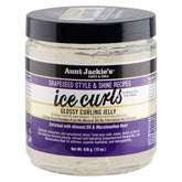 Aunt Jackie's Ice Curls glossy jelly bottle front showing hydration for waves and defined curls