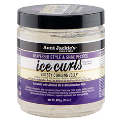 Aunt Jackie's Ice Curls glossy jelly bottle front showing hydration for waves and defined curls
