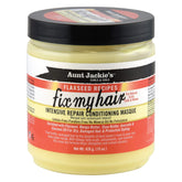 Mascarilla intensiva de Aunt Jackie's, frasco 15oz, reparación profunda y suavizante para el cabello.