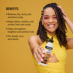 Aunt Jackie's Witch Hazel detox soothes the scalp while cleansing away buildup.