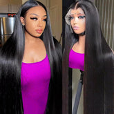 AUOU 30-inch straight lace front wig provides natural flow for versatile styling