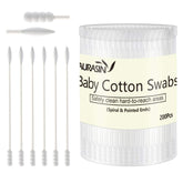 AURASIN baby cotton swabs with spiral head for safe, gentle cleaning around the ears.