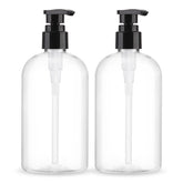 Aurnoet empty pump bottles 300ml two-pack for organized dispensing