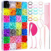 Auroray 28-color hair bands rainbow pack for quick ponytails.