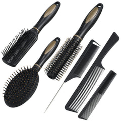 Auroray 6-piece detangling comb set with paddle for gentle detangling