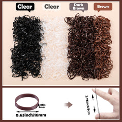 Auroray 2mm soft elastic bands are durable and gentle on hair.