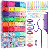 Auroray elásticos de pelo de algodón para niñas, versátiles para peinados diarios.