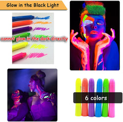 Ausbond crayones fluorescentes para piel, fáciles de quitar.