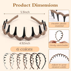 Auseibeely diadema zigzag en dos estilos para cambiar el cabello sin esfuerzo