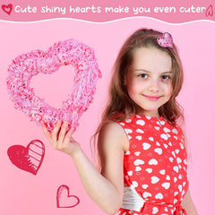 Ausejopeac gold heart hair clip close-up with festive shine