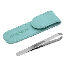 Ausomtek beard tweezers with 5mm tips close-up for precise hair removal.