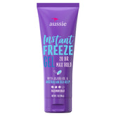 Aussie Instant Freeze Gel en bote, para fijación prolongada y estilo definido.
