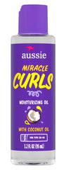 Aussie Miracle Curls, aceite de coco para nutrir y suavizar rizos.