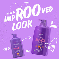 Aussie Total Miracle 7N1 Shampoo lather supports detangling and easy styling