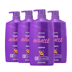 Aussie Total Miracle 7N1 Shampoo pack with four bottles for versatile daily care