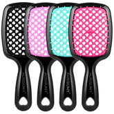 Aussumy 4-pack vented detangling brush with hollow design eases detangling.