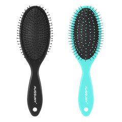 Aussumy air cushion detangling hair brush for effortless wet and dry detangling.