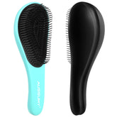 Aussumy two-pack detangling brush front view for quick grooming at home
