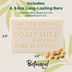 Australian Botanical Soap jabón leche cabra triple molienda para mayor durabilidad