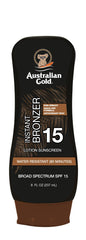 Australian Gold crema solar bronceador instantáneo 8oz para un tono dorado inmediato.
