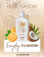 Australian Gold Hemp Nation Cocoa Dreams tan extender with Derma Dark bronzer cream for deeper color