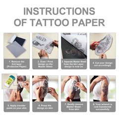 Autdor plantillas tatuaje 11x8-5, compatible con copias térmicas para trazos nítidos.