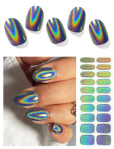 AutyaMee bandas uñas gel láser arcoíris para un acabado brillante y duradero.