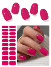 AutyaMee Berry Pink semi-cured nail strips pack for quick at-home salon-style nails