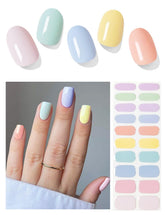 AutyaMee tiras gel semi-curadas en colores brillantes para uñas duraderas