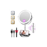Auxmir 9-inch mirror with 1x/30x magnification for everyday makeup application.
