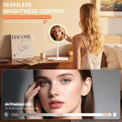 Auxmir makeup mirror offers three color temperatures for tailored lighting