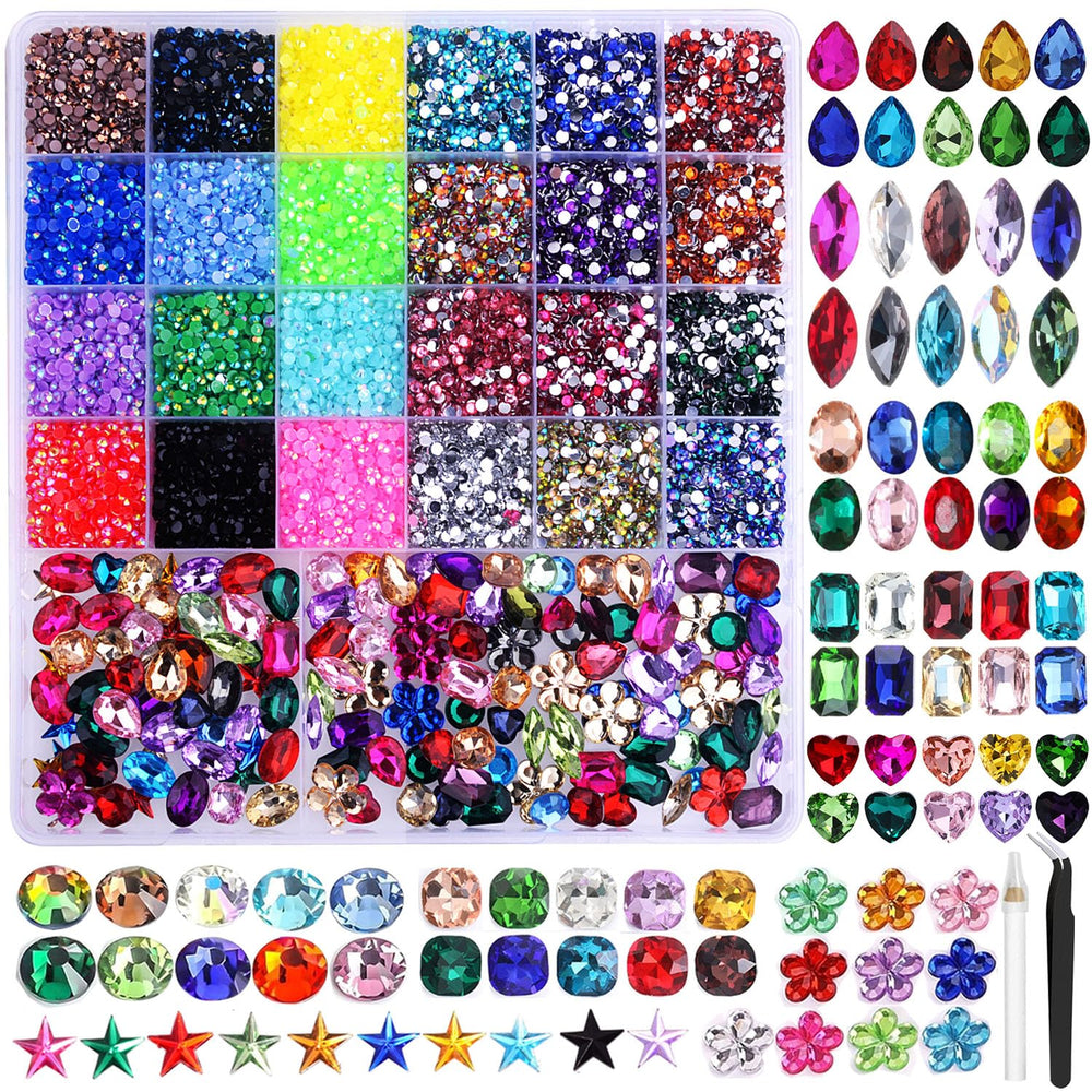Piedras resina Auxnki gelatina 3mm para brillo llamativo en manualidades.