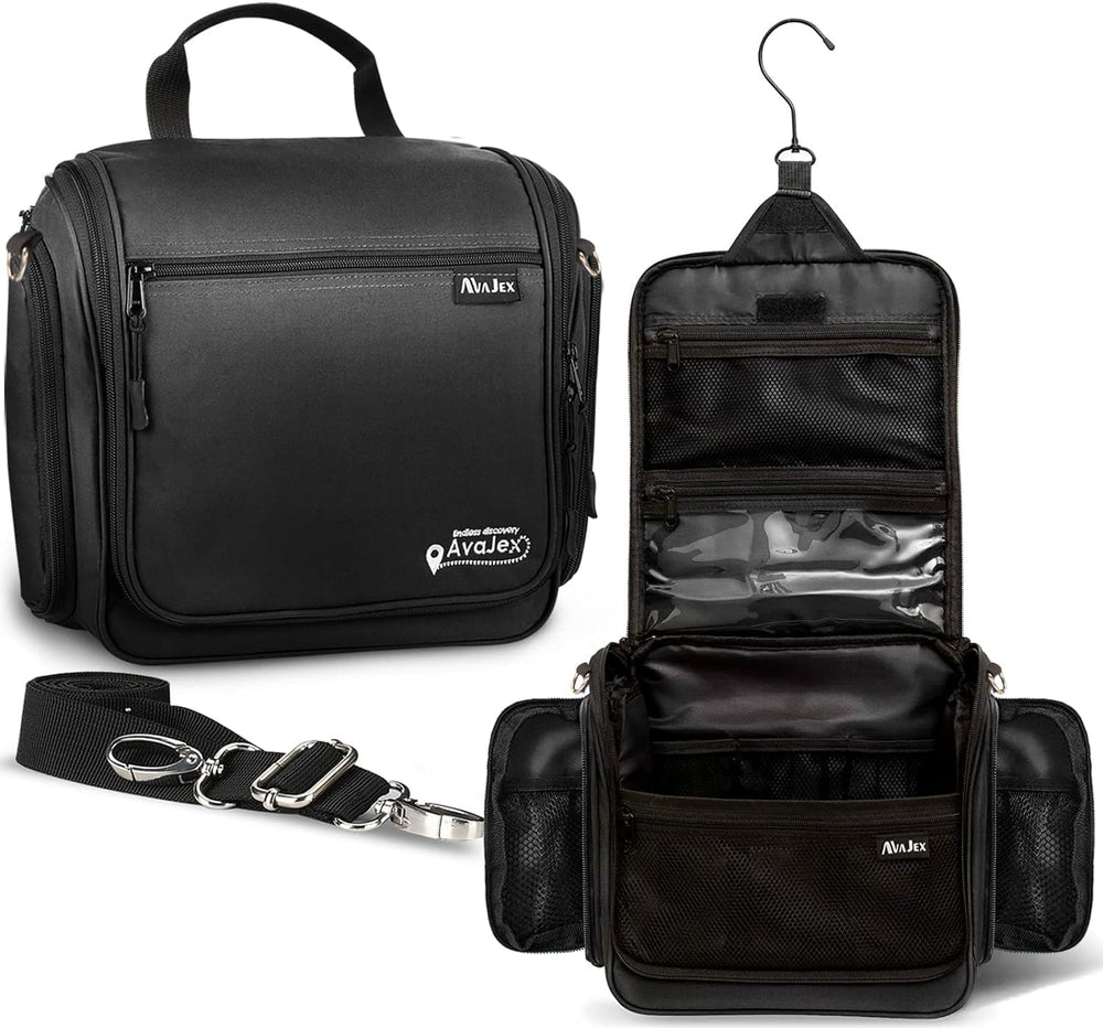 AvaJex Extra Large Hanging Toiletry Bag interior space keeps items neatly organized.