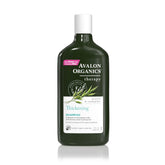 Avalon Organics Biotin B-Complex Champú botella: cuerpo extra para cabello fino.