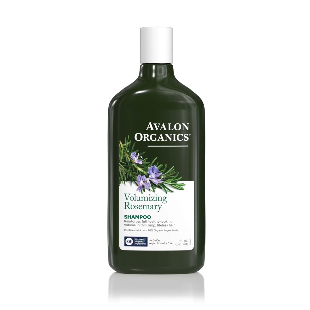 Avalon Organics champú voluminizador de romero, botella 11 oz, para cabello fino con volumen
