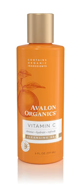 Avalon Organics Gel Limpiador Vitamina C en botella, limpieza suave que respeta la hidratación diaria.
