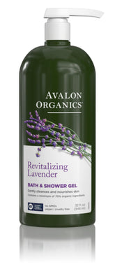 Avalon Organics Lavender Bath Gel bottle for gentle daily cleansing and hydration