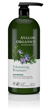 Avalon Organics Rosemary Shampoo bottle 32oz for volumizing fine hair