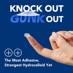 Parche hidrocoloide AVARELLE Gunk Out adherido a la piel para tratamiento puntual