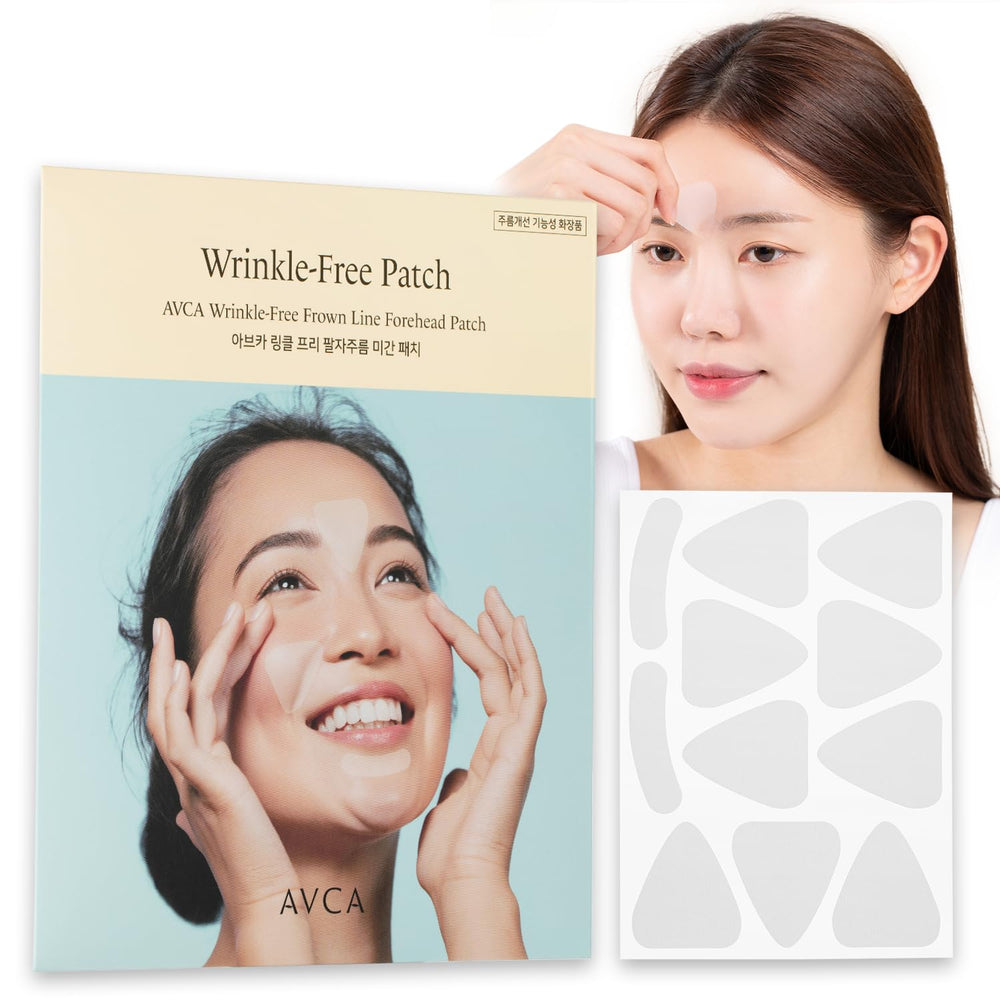 Parche AVCA para frente con líneas de expresión, ayuda a suavizar áreas de movimiento facial.