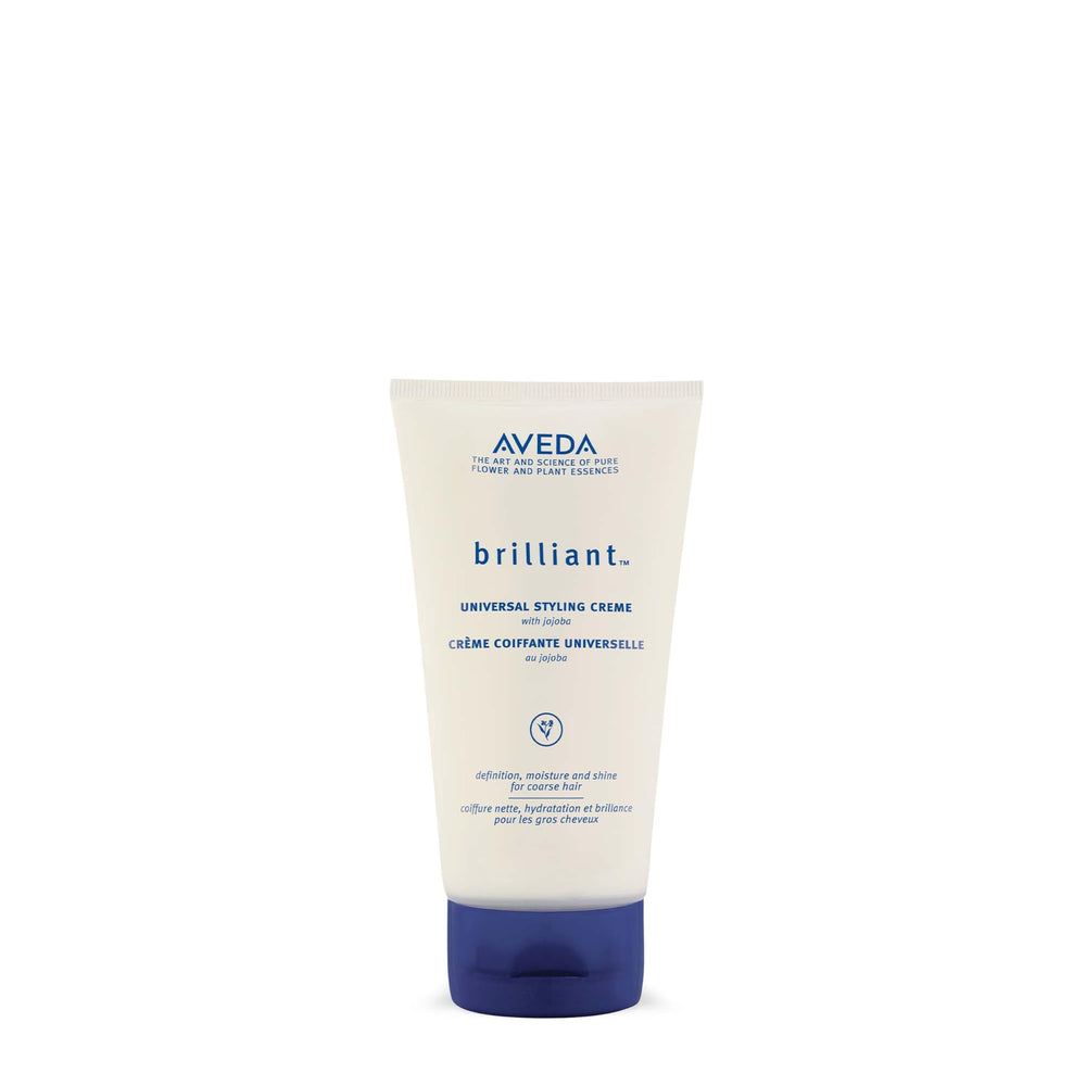 Aveda Brilliant Universal Styling Creme defines texture on curly hair