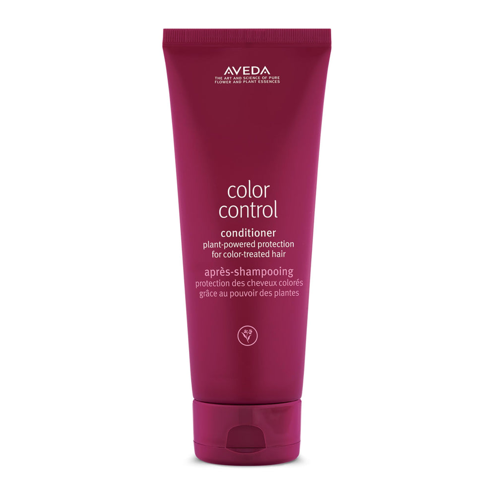 Aveda Color Control Conditioner bottle closeup highlighting color protection.