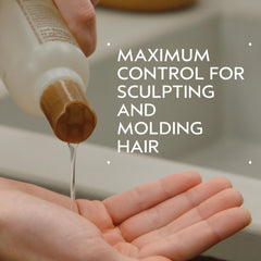 Packaging of Aveda Flax Seed Aloe Gel showing versatile styling options