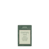 Aveda Rosemary Mint Bath Bar packaging highlights vegan formula and eco-friendly design.