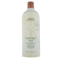 Aveda Rosemary Mint Hand & Body Wash bottle highlighting invigorating aroma for everyday cleansing.