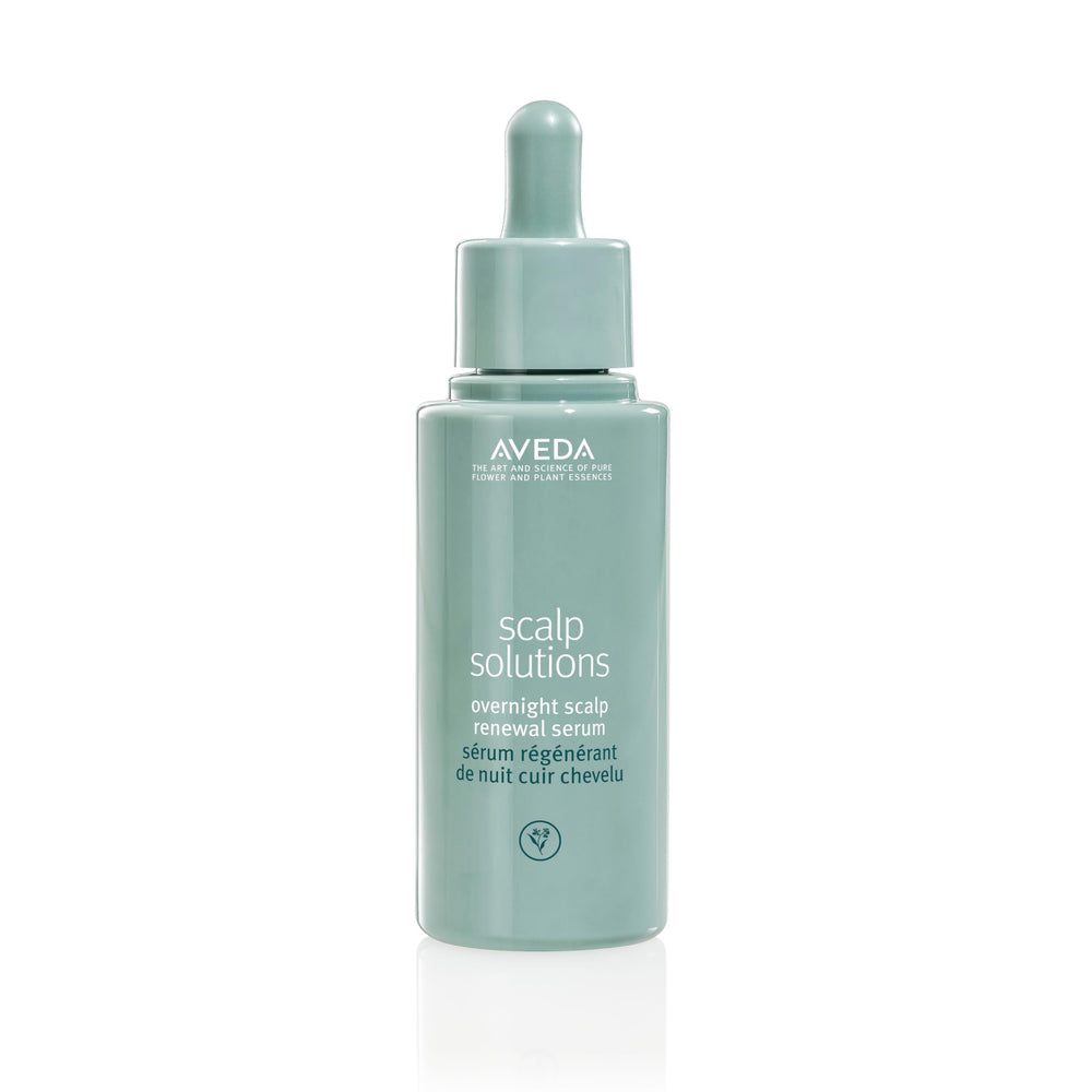 Aveda Scalp Solutions Overnight Serum bottle ready for nightly scalp hydration.