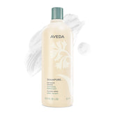 Aveda Shampure Nurturing Shampoo bottle shows calming scent and gentle cleanse for fine hair