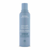 Aveda Smooth Infusion shampoo bottle showing silicone-free frizz protection.