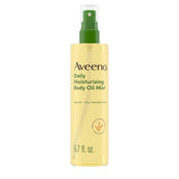 Aveeno Aceite Corporal Seco spray: aplicación suave para piel sensible.